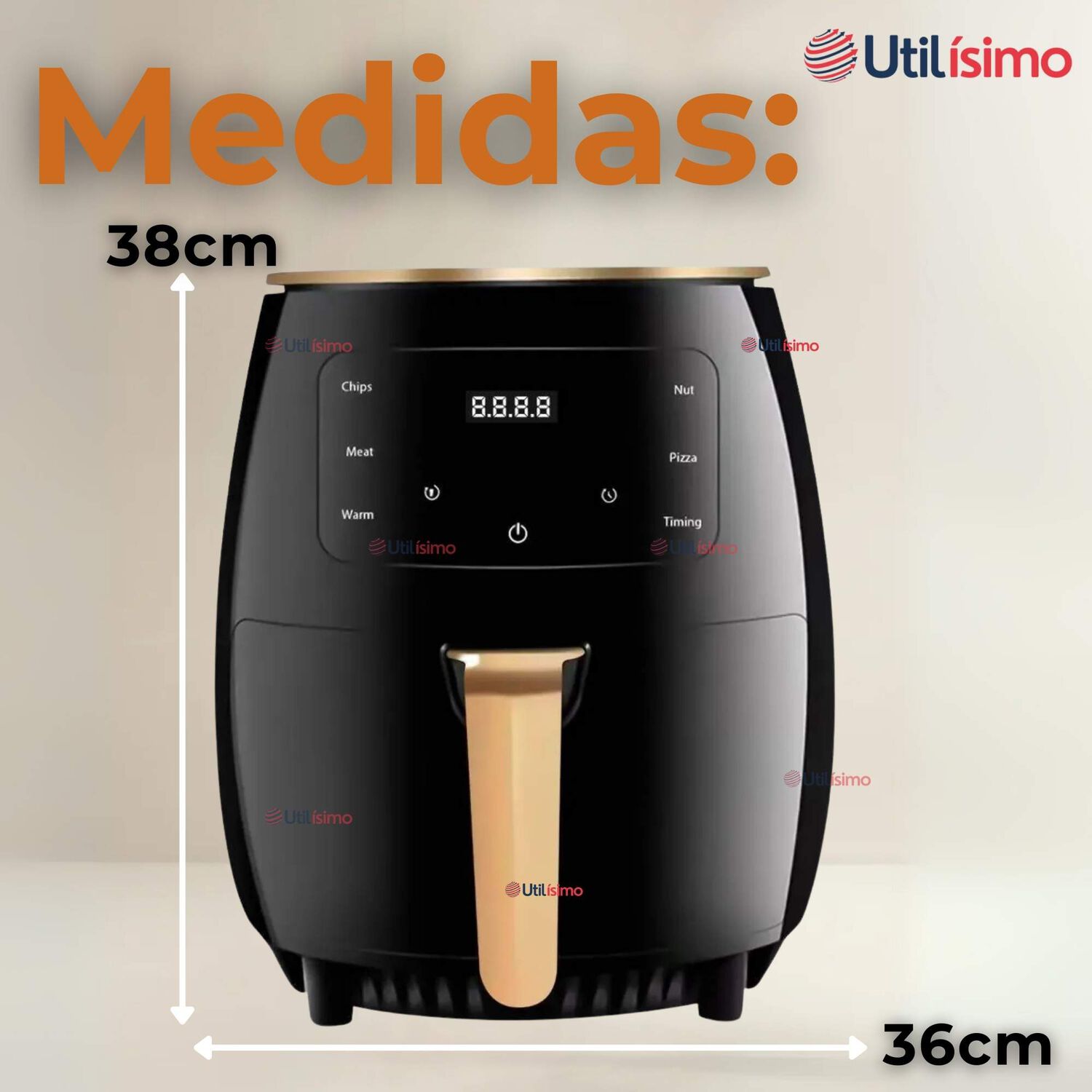 Freidora De Aire + 500 Forros Antiadherente Capacidad 6 Litros 2400w De Potencia image number 3.0