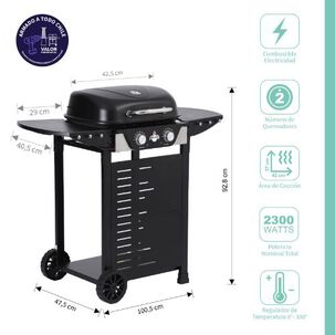 Parrilla Electrica 2 Quemadores Manhattan Black