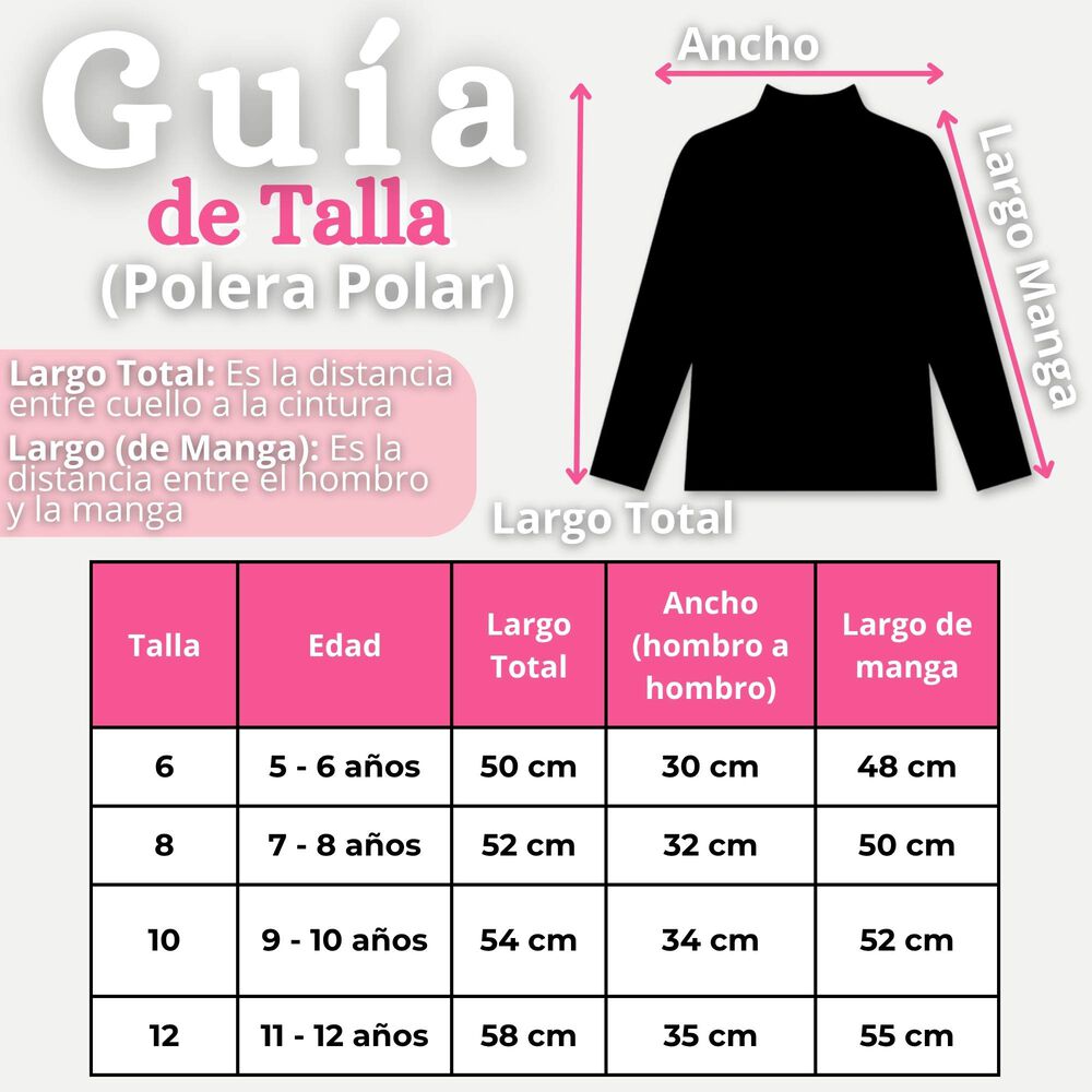 Pack 6 Poleras Camisetas Polar Primera Capa Cuello Beatle Manga Larga Colores Surtido Ni&ntilde;a image number 2.0