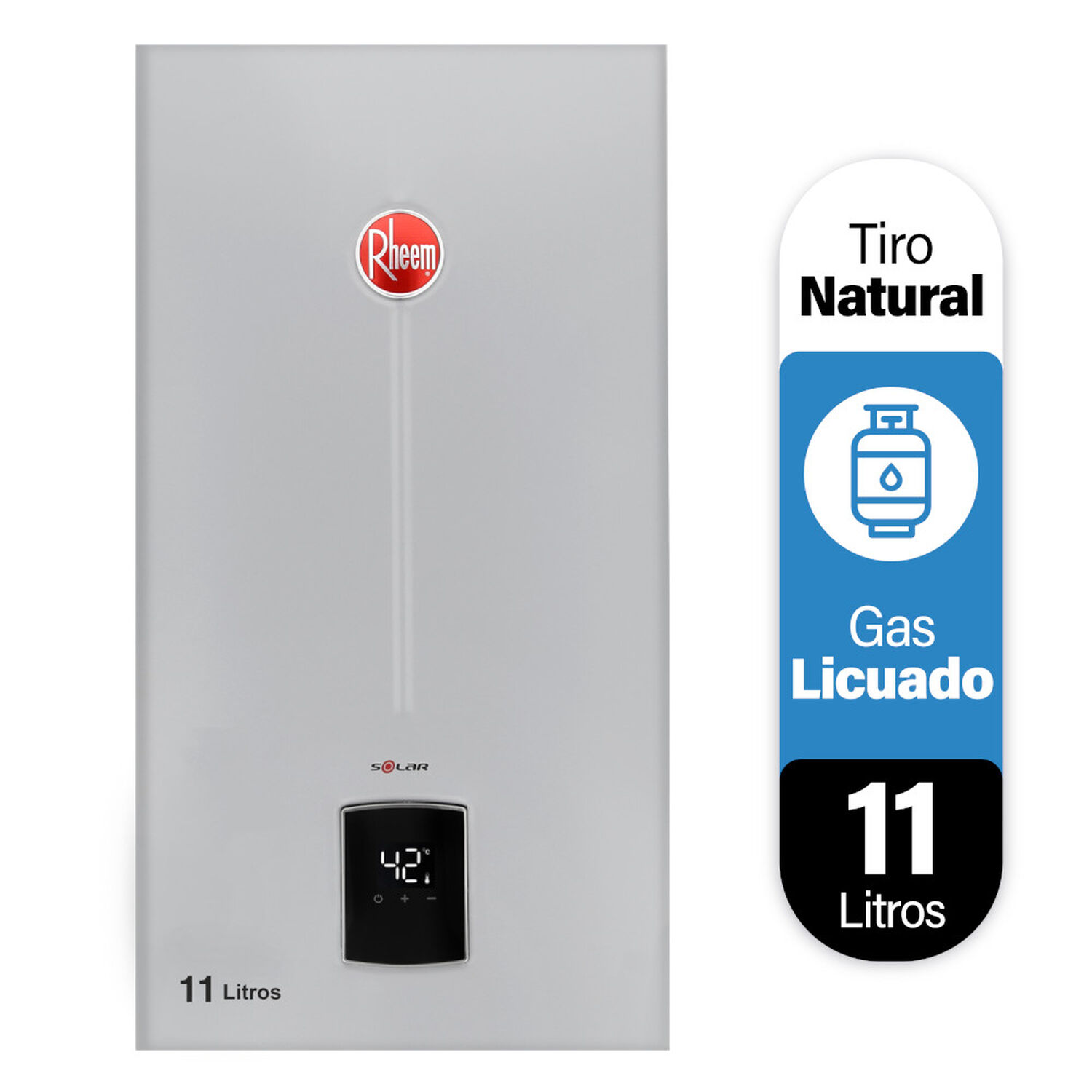 Calefont 11 Litros Gas Licuado Tiro Natural Rheem image number 1.0