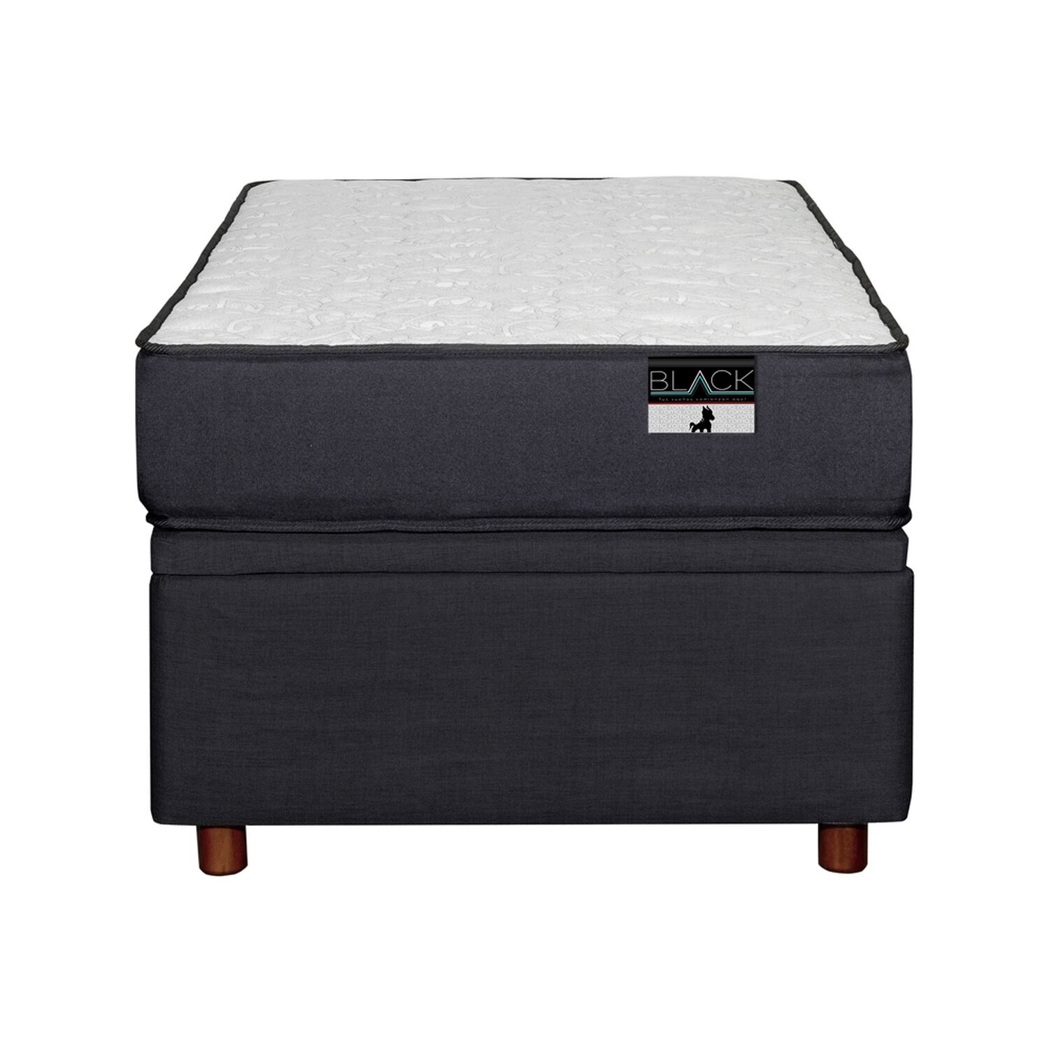 Cama Ba&uacute;l Mons Black / 1.5 Plazas / Base Normal image number 4.0