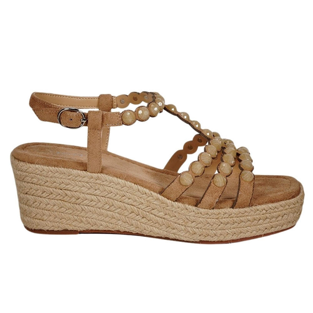 Sandalia Cuero Eunis Beige image number 0.0