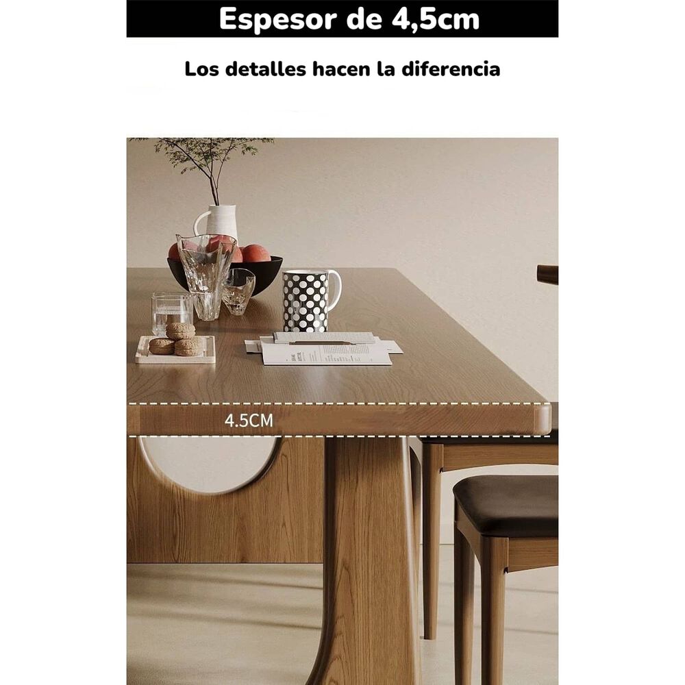 Comedor De Madera 180x80x70cm North By Lubabycas image number 2.0