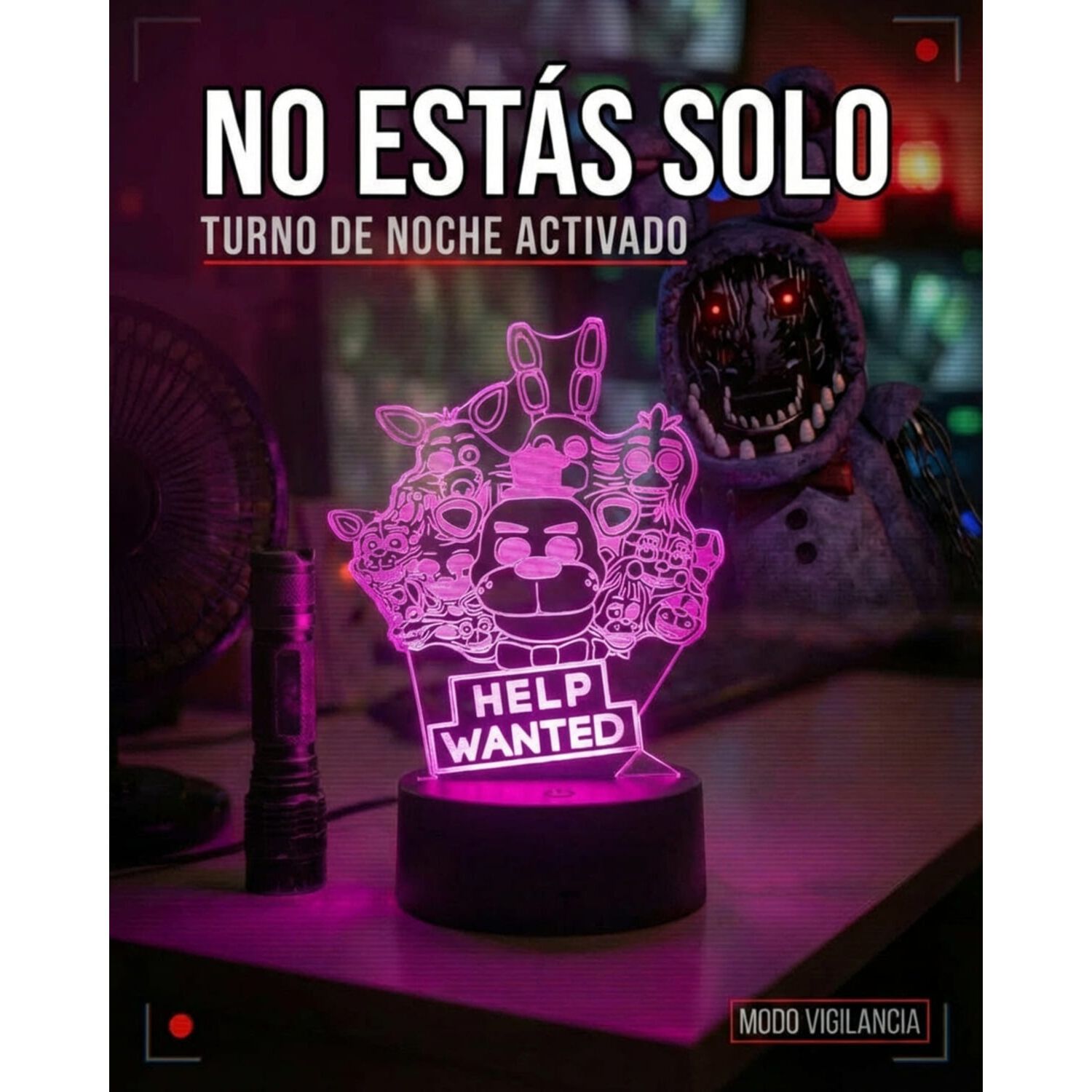 L&aacute;mpara Freddy Cinco Noches Harem Fnaf 3d image number 4.0