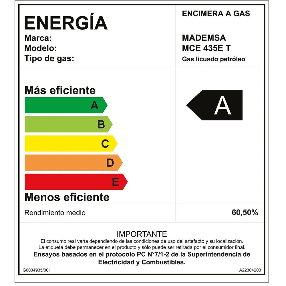 Encimera A Gas 4 Platos Mademsa Mce 435e T Inox image number 4.0