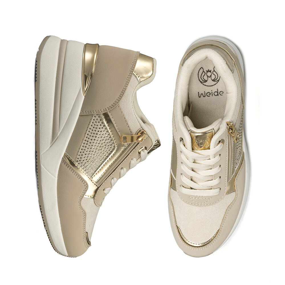 Zapatilla Deportiva Taco Cuña Malla Mujer Weide Jll61 image number 6.0