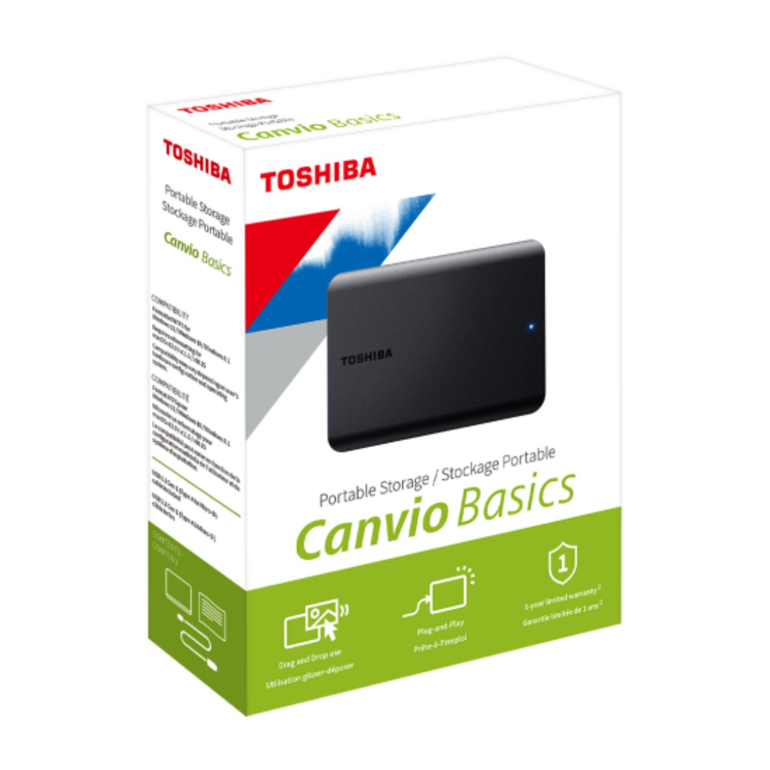 Toshiba Disco Duro Port&aacute;til Canvio Basics 1tb Negro image number 0.0