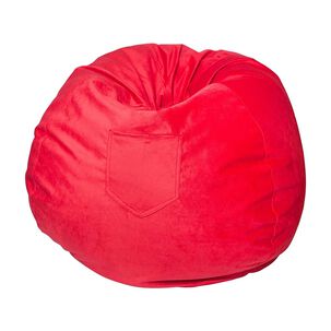 Pouf Pera Rosada Felpa 100x120x120 Cm M&aacute;xima Design