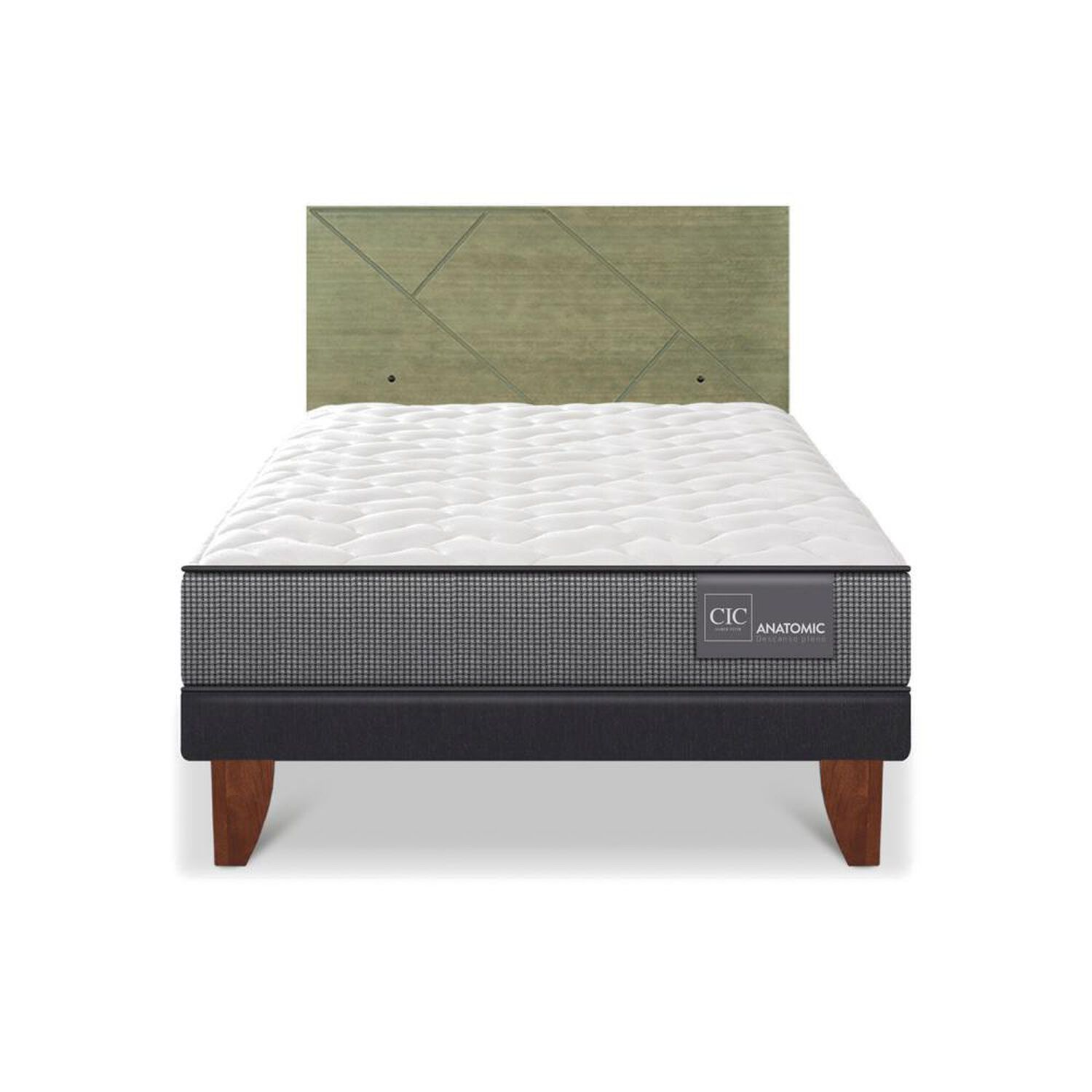 Cama Europea Cic Anatomic / 1.5 Plazas / Base Normal + Respaldo image number 0.0