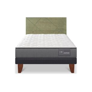 Cama Europea Cic Anatomic / 1.5 Plazas / Base Normal + Respaldo