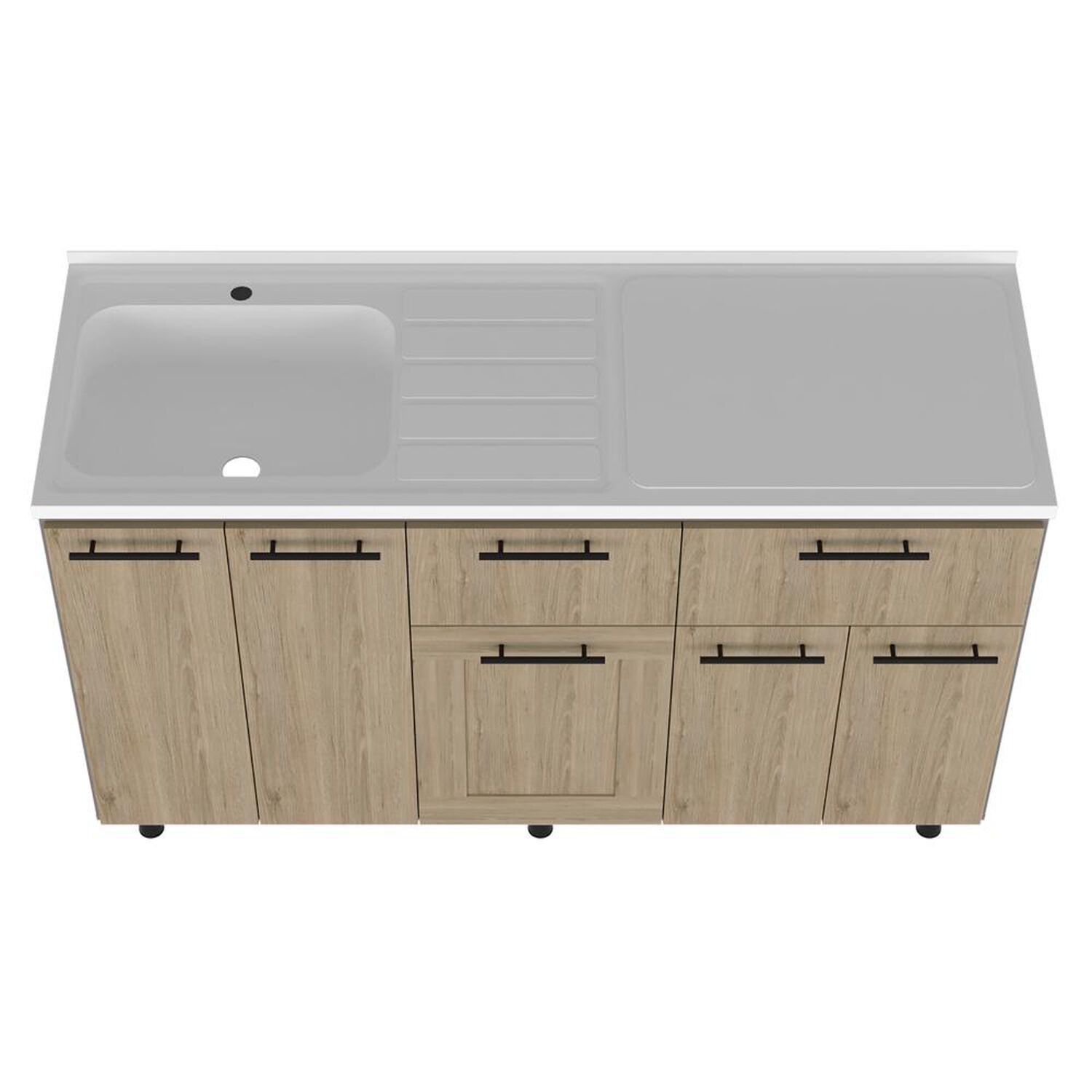 Modulo Lavaplatos Tuhome Hasselt / 5 Puertas / 2 Cajones image number 8.0
