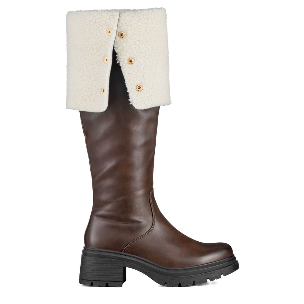 Botas Largas Mujer De Moda Comodo Tacon Grueso Weide Czy615 image number 5.0