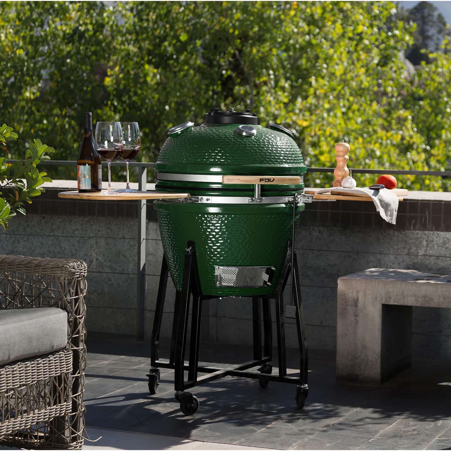 Parrilla Kamado Fdv Tokio Green 22" image number 1.0