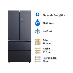 Refrigerador PERFECT FIT French Door Midea MDRFD705BIE70 / No Frost / 526 Litros / D