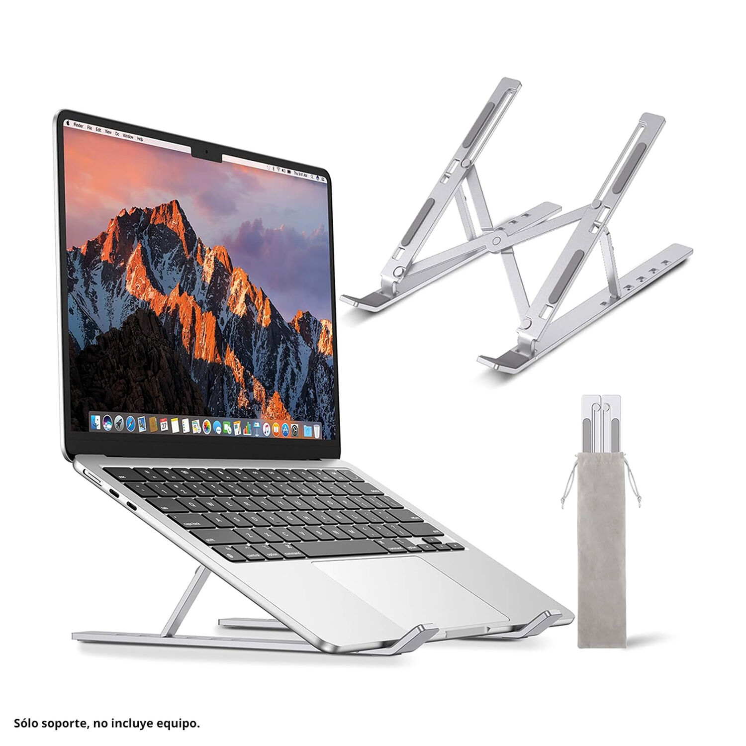 Soporte De Aluminio Para Notebook Elevador Plegable Omoton image number 2.0