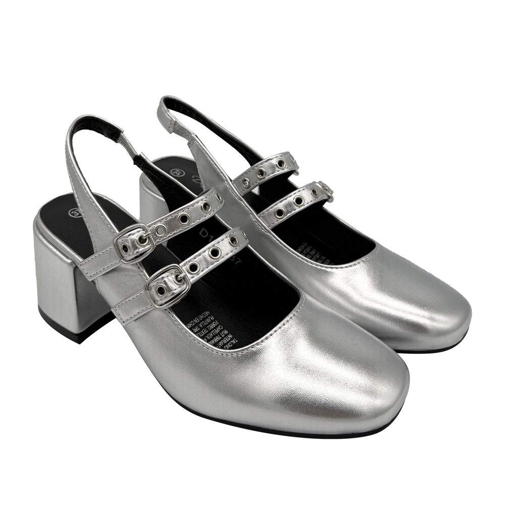 Zapato Para Mujer Con Correas Plateado Danicolle image number 1.0