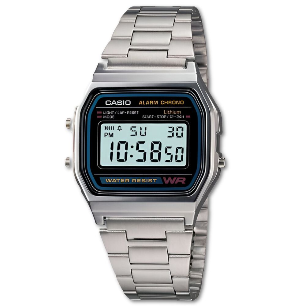Reloj Casio Digital Classic Silver Edition A158wa-1df image number 0.0