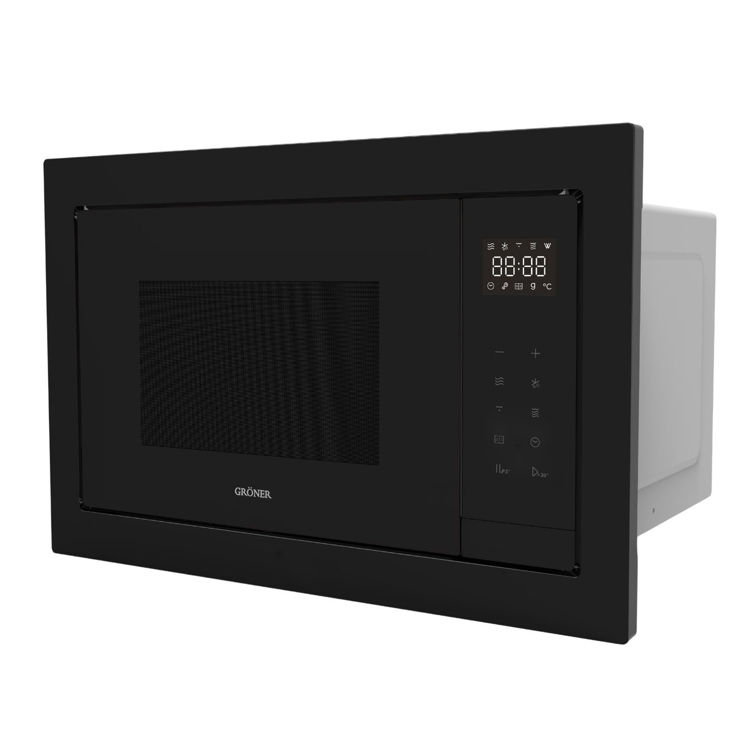 Horno Microondas Empotrable Gr&ouml;ner Black Glass Grill 25l image number 4.0
