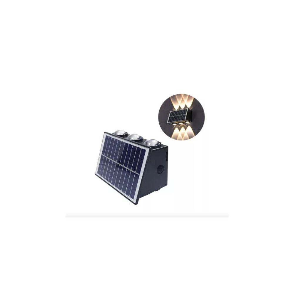 Lampara Aplique Solar De Pared 6 Focos Para Exteriores Bifocal image number 2.0