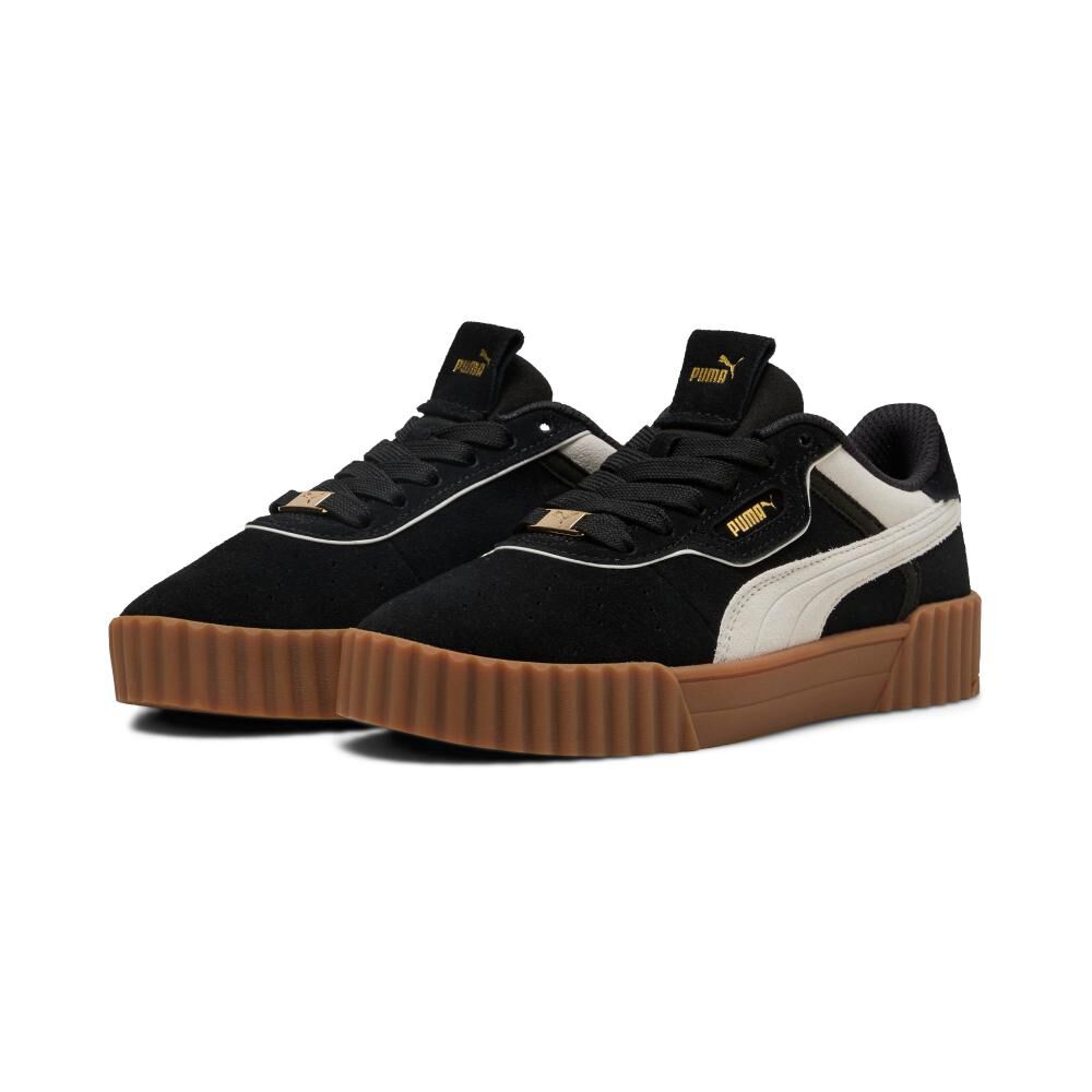 Zapatilla Urbana Mujer Puma Carina 3.0 Luxe Sd Black-warm White- Gold image number 0.0