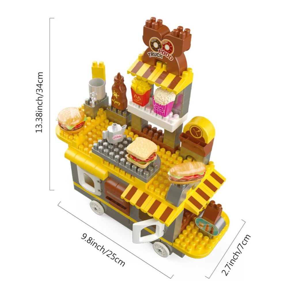 Juguete Carrito De Comidas En Bloques Y Figuras 117 Piezas image number 1.0