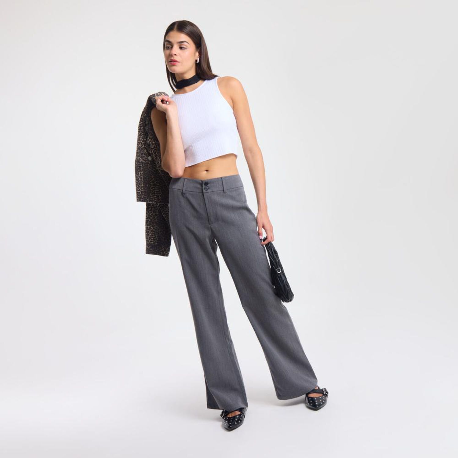 Pantal&oacute;n Cintura Elasticada Tiro Medio Mom Mujer Rolly Go image number 1.0