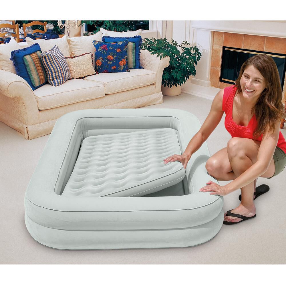 Colchón Inflable Con Inflador Manual 107x168x25cm Intex image number 2.0