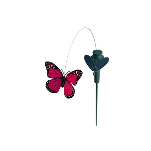 Mariposa Solar Con Iluminación Y Movimiento Para Jardín - Ps