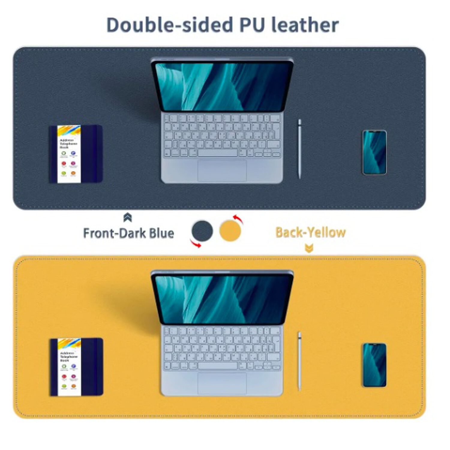 Alfombrilla Mousepad Reversible Azul image number 1.0
