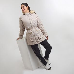 Chaqueta Regular Cuello Alto Con Capucha Con Piel Mujer Freedom