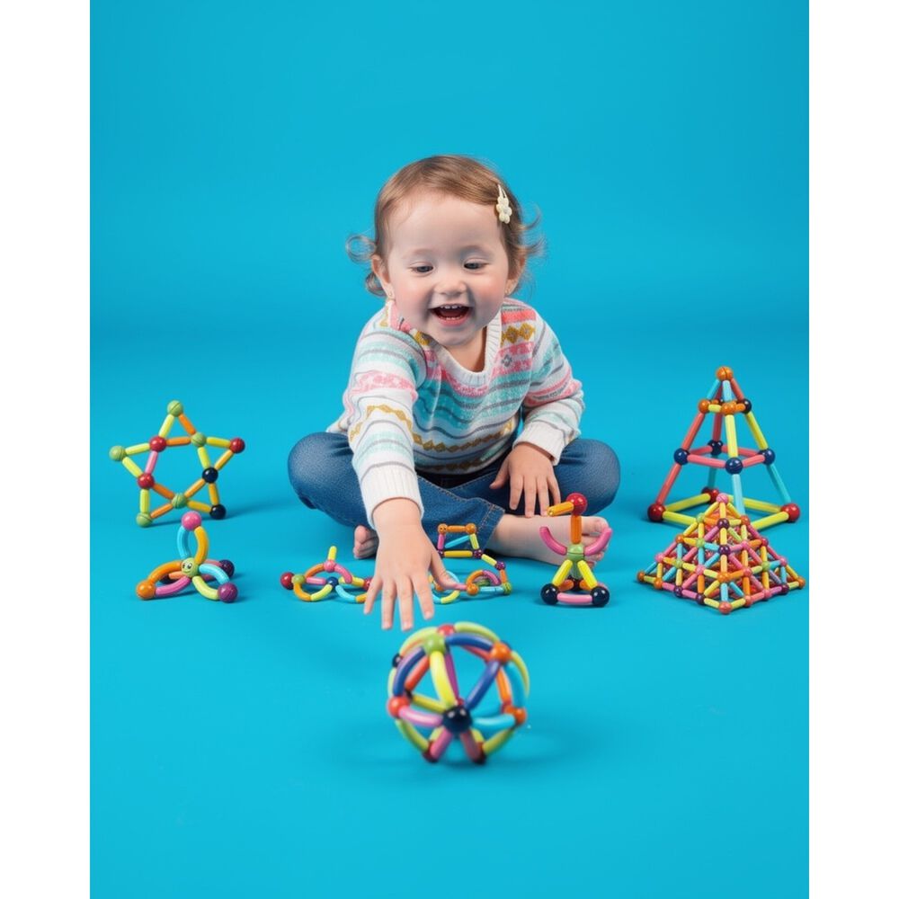 Set Juguetes Barras Imanes Did&aacute;cticos Magn&eacute;ticos 60 Piezas image number 8.0