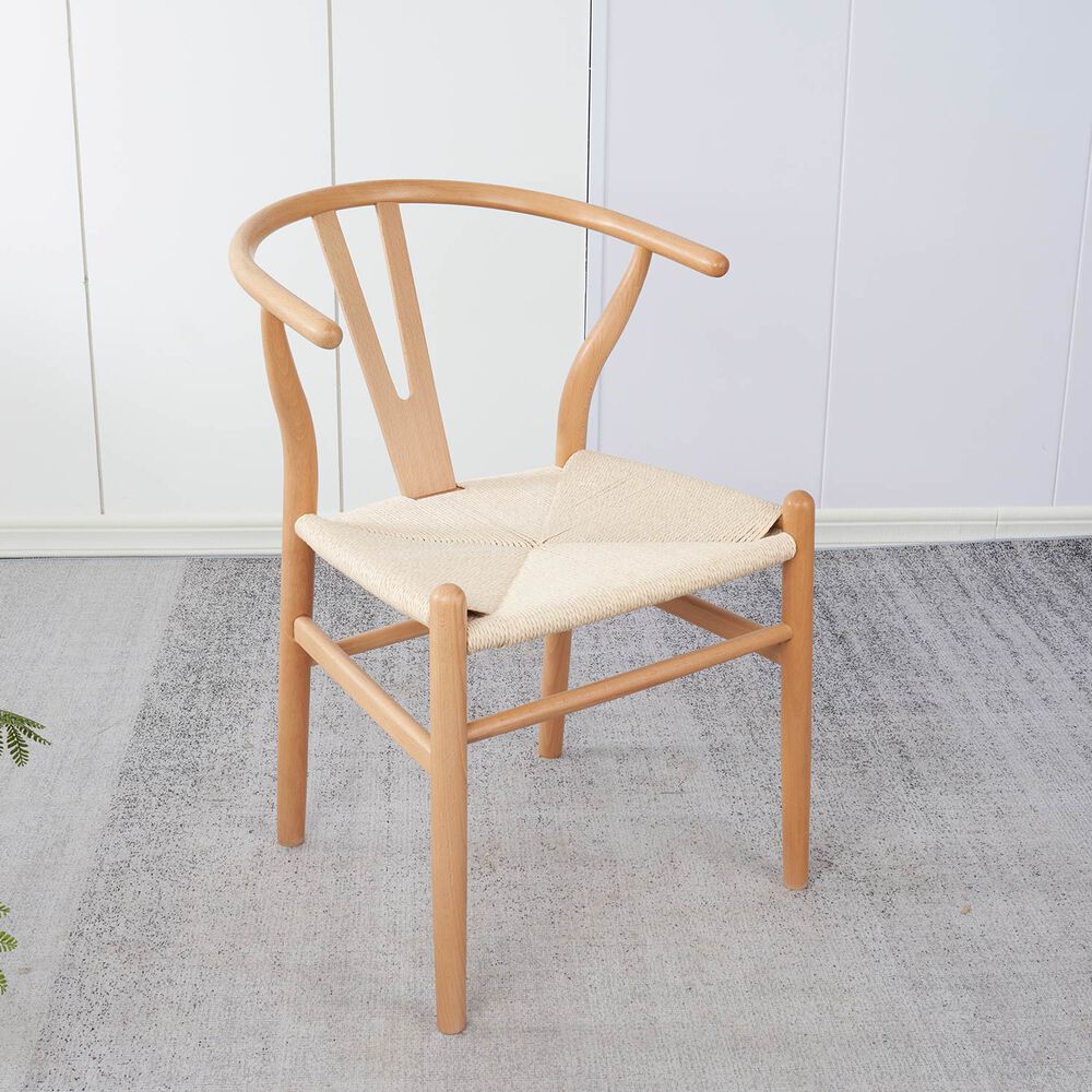Pack 2 Sillas Comedor Novahus Wishbone Natural Beige image number 1.0