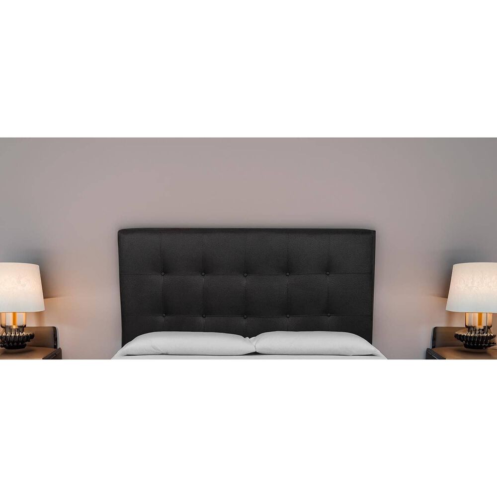 Respaldo Dos Plazas Lino Negro image number 2.0