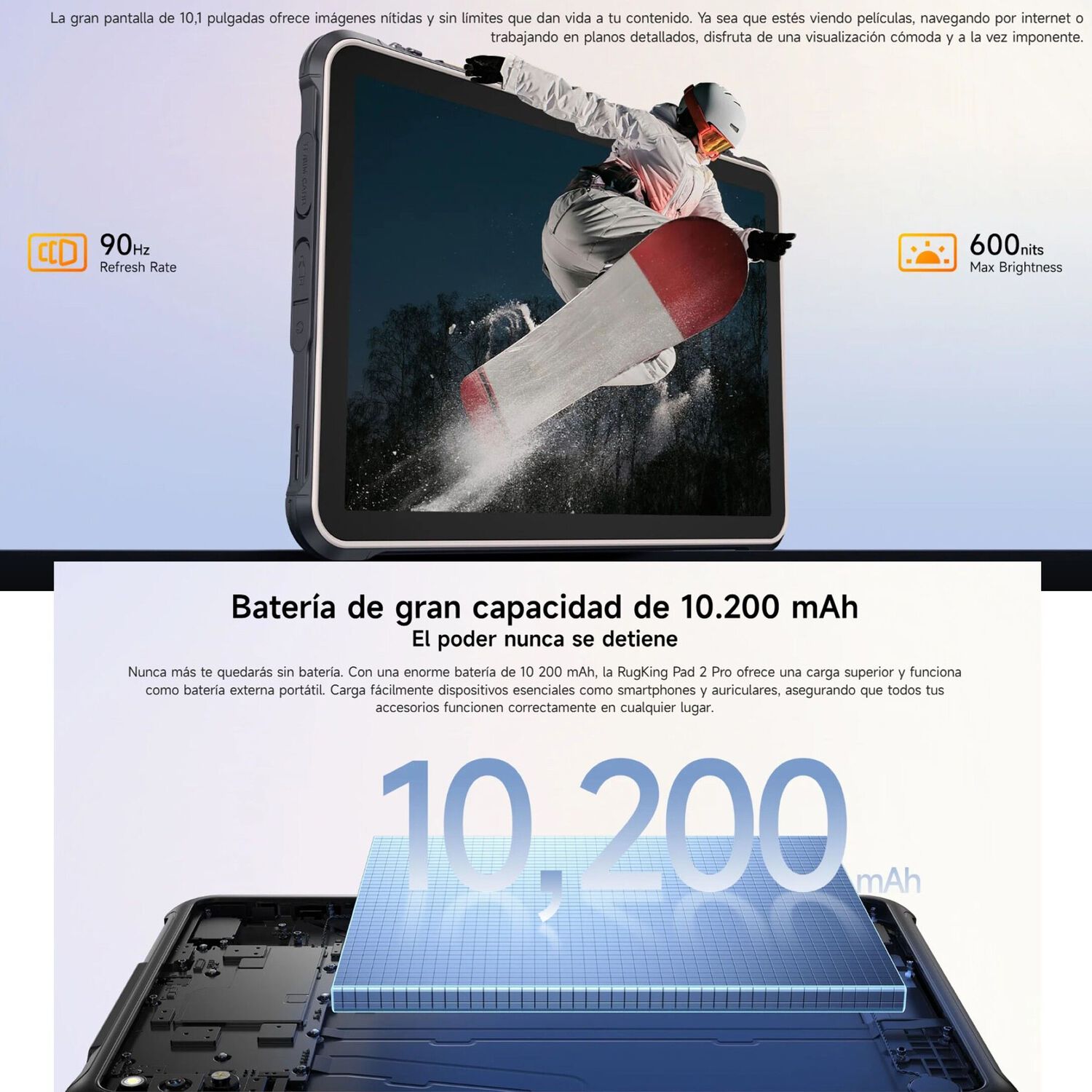 Tablet Rugged: Rugking Pad 2 Pro - 10 Pulg. 16gb, 4g, Linterna, Android 16, Correa image number 8.0