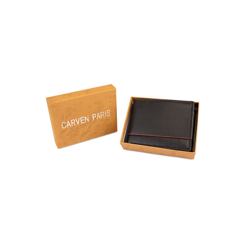 Billetera Hombre Gino Negra Con Monedero Carven Paris image number 1.0