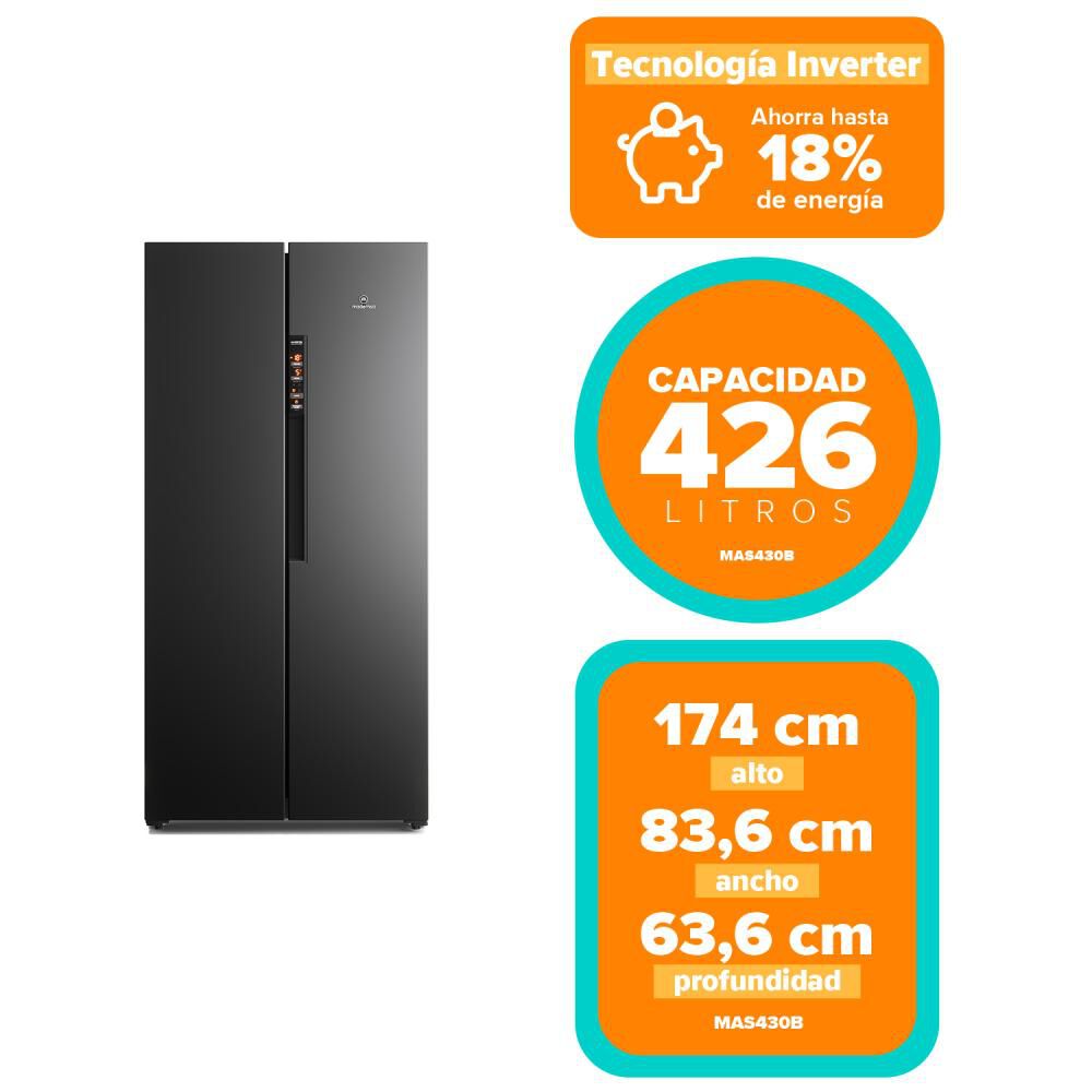Refrigerador Side By Side Mademsa MAS430B / No Frost / 426 Litros / A+ image number 6.0