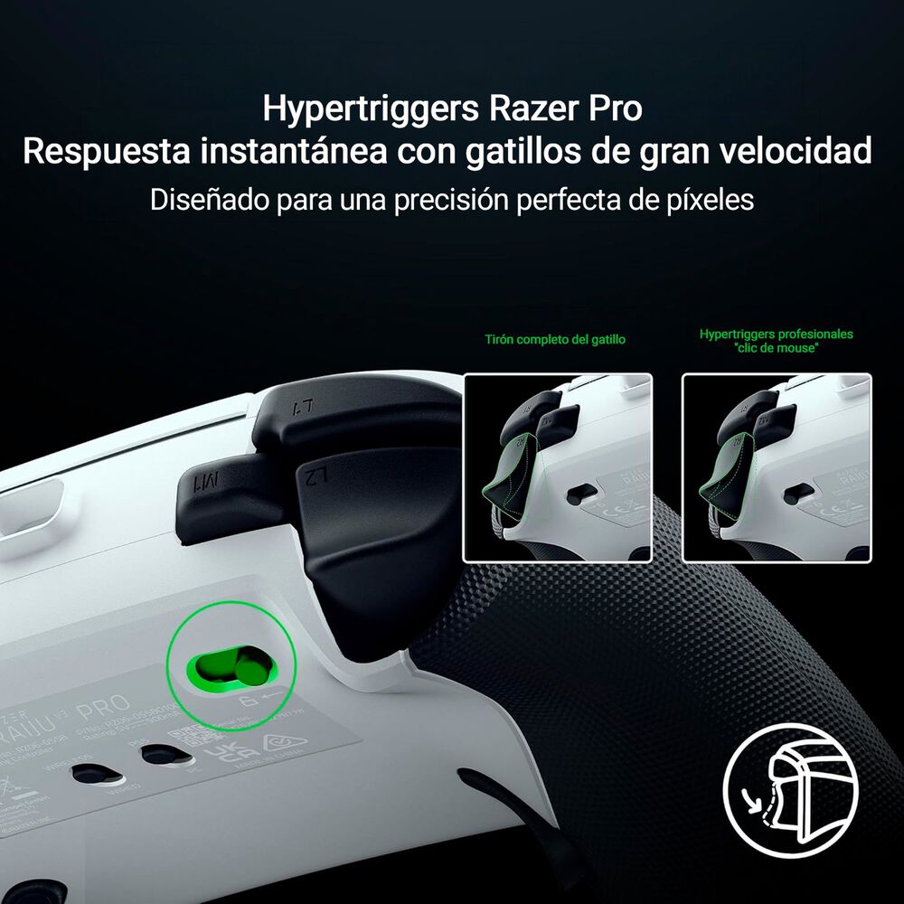 Control Joystick Inal&aacute;mbrico Razer Raiju V3 Pro Pc Ps5 White image number 7.0