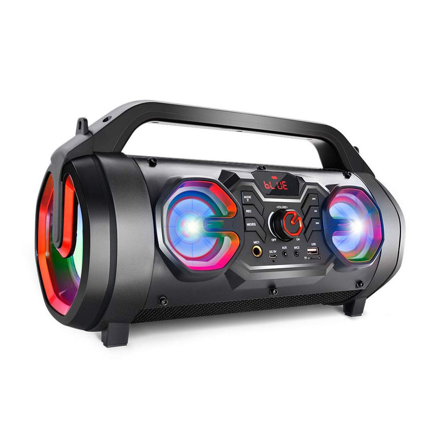 Parlante Bazuca Irt Bluetooth Fm Led Con Micrófono 30 Rms