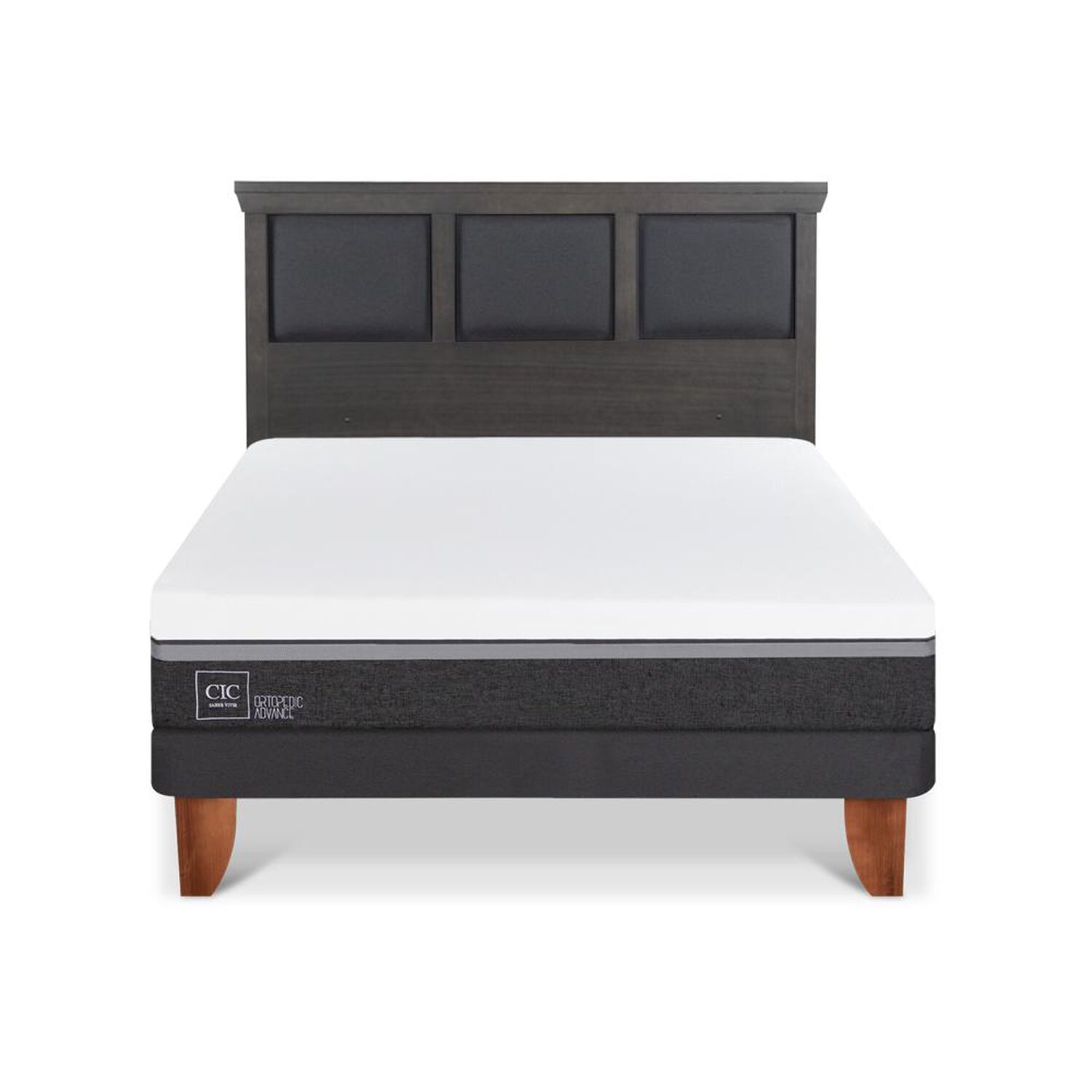 Cama Europea Cic Ortopedic Advance / 2 Plazas / Base Normal + Respaldo image number 0.0