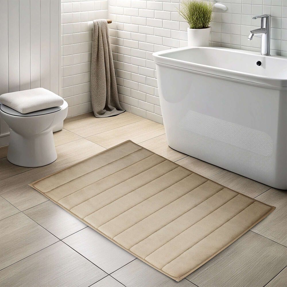 Alfombra De Ba&ntilde;o Nautica Home 50x80cm Coralina Ultra Suave Beige image number 1.0