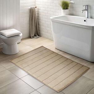Alfombra De Ba&ntilde;o Nautica Home 50x80cm Coralina Ultra Suave Beige