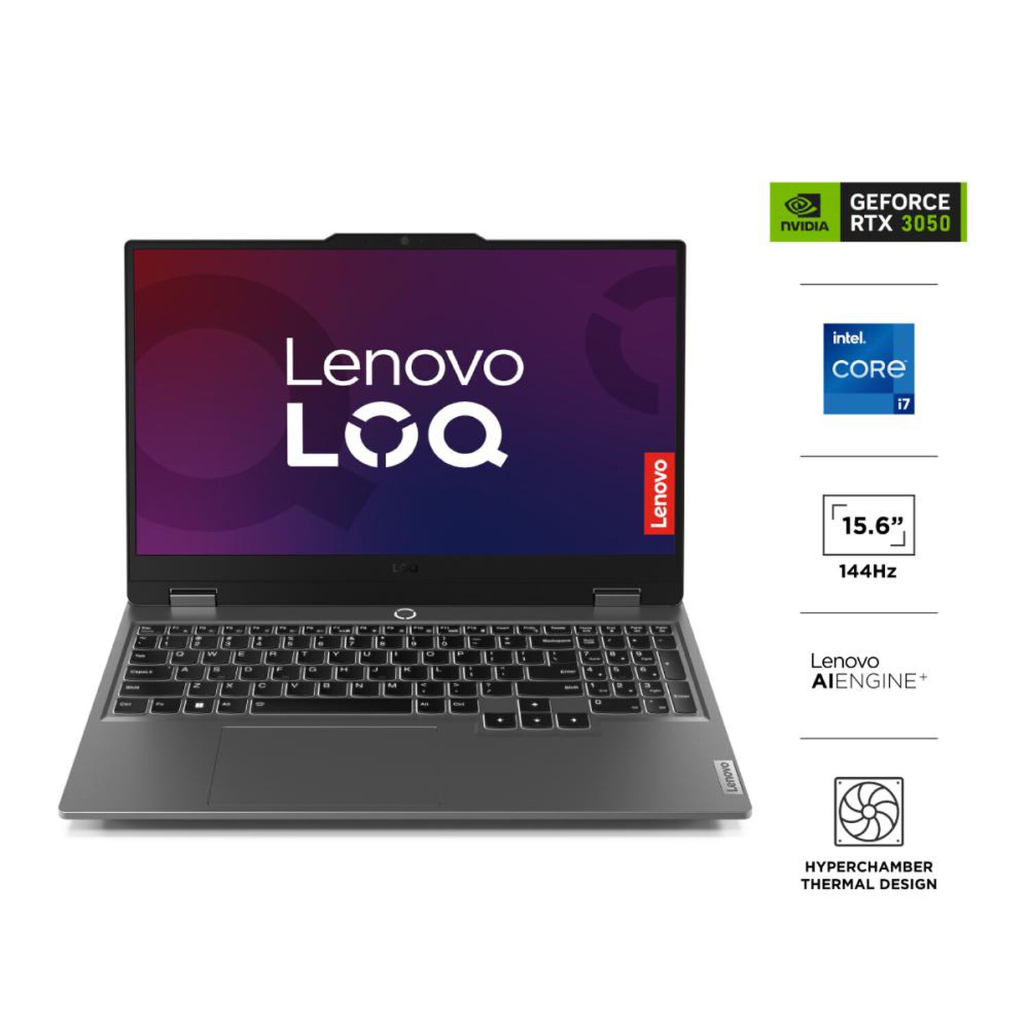Notebook 15.6" Lenovo Loq Gen 9 / Intel Core I7 / 24 GB RAM / Nvidia Geforce RTX 3050  / 512 GB SSD