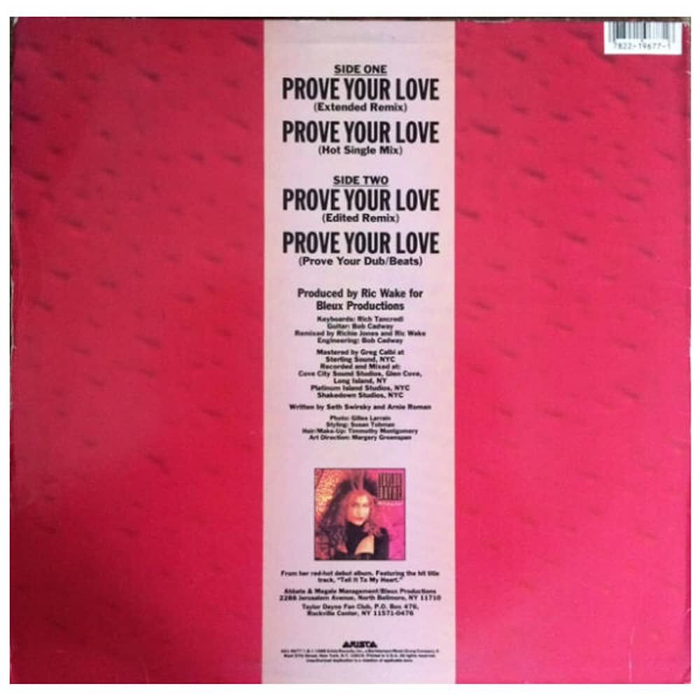 Taylor Dayne - Prove Your Love | 12" Maxi Single Usado image number 1.0