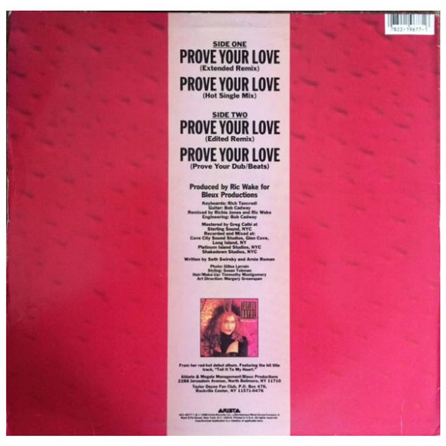 Taylor Dayne - Prove Your Love | 12" Maxi Single Usado image number 1.0