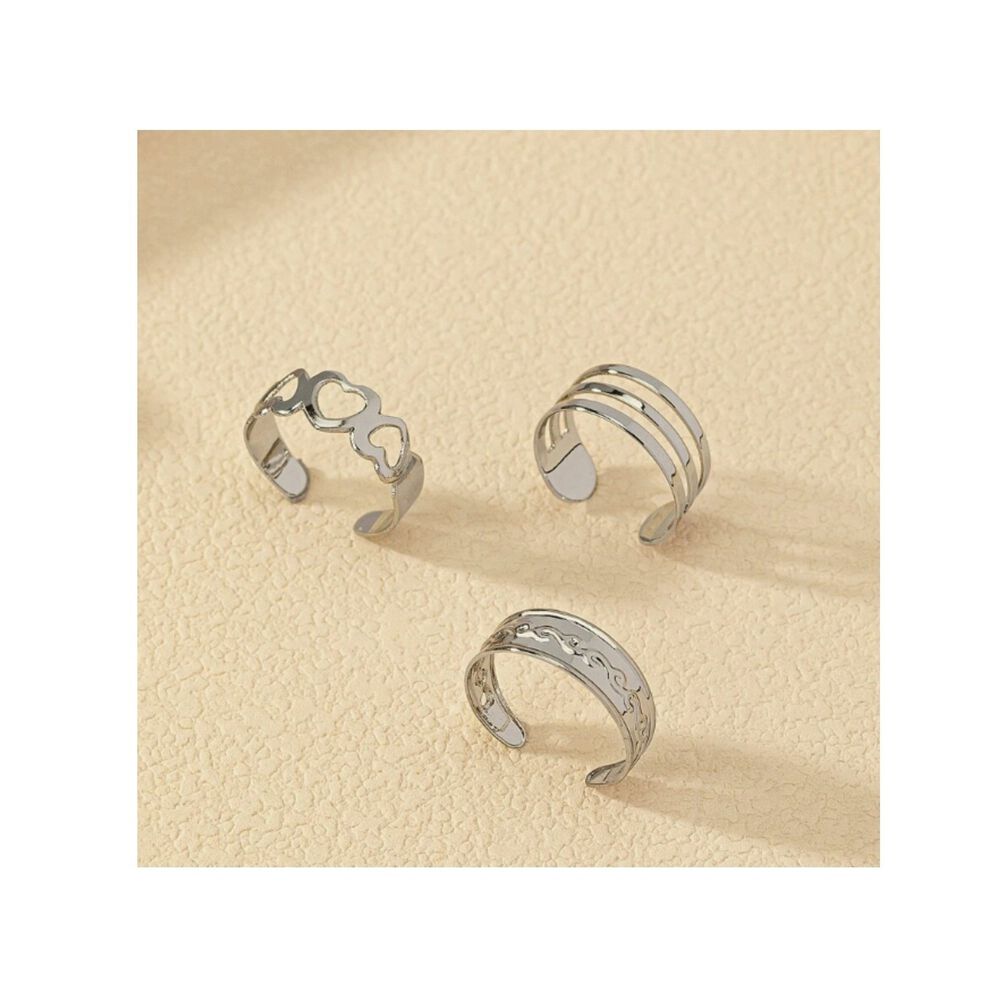 Set 3 Anillos Ajustables De Pies Dedos Dorados image number 5.0