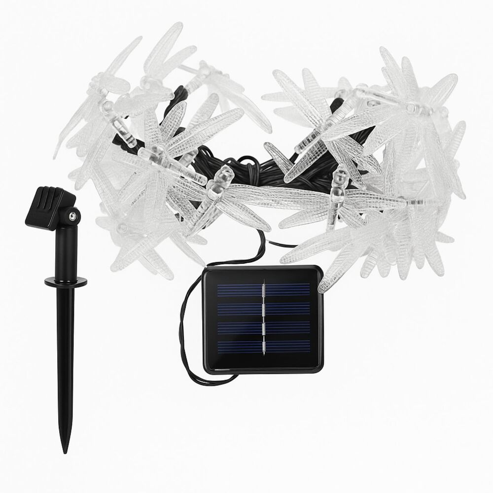 Set 3 Luces Navidad Libelulas 4m Solar Calidas Decoracion image number 2.0