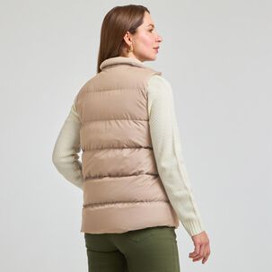 Parka Regular Sin Mangas Cuello Alto Mujer Geeps