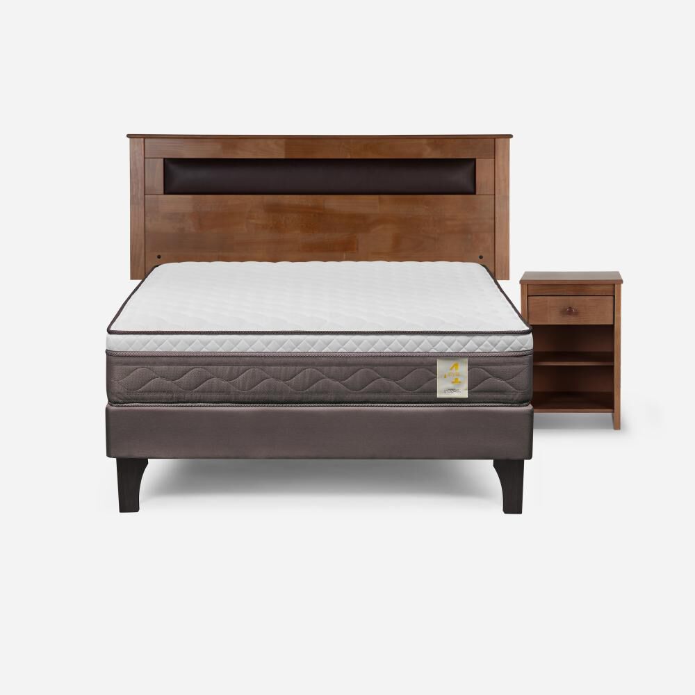 Cama Europea Rosen New Style 4 Plus / Full / Base Normal + Set De Maderas image number 0.0