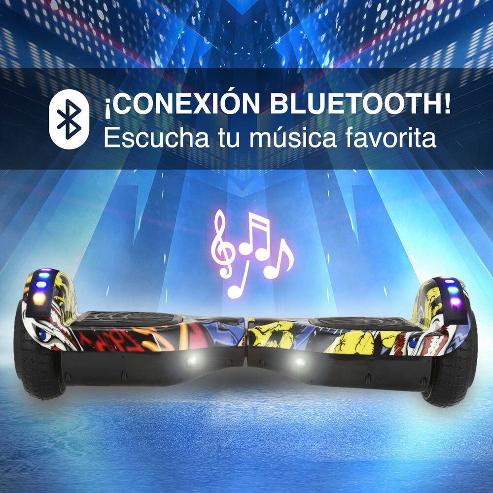 Hoverboard Bluetooth Luces 6,5" 12 Km/h Amarillo image number 4.0