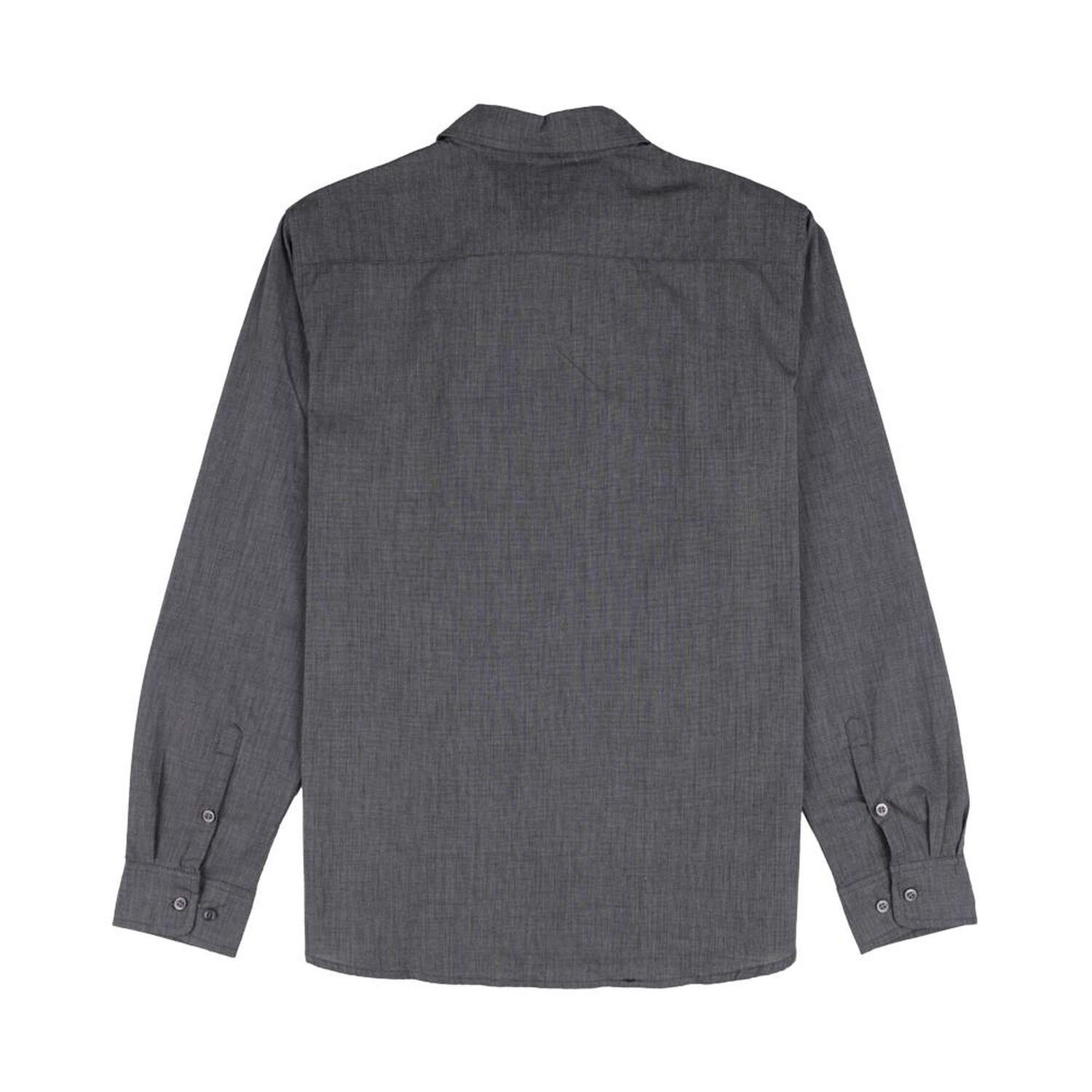 Camisa Lisa Slim Manga Larga Hombre Az Black image number 1.0